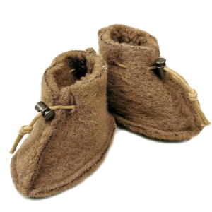 Woolen baby shoes emo brown