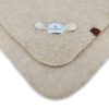 Coperta per culla / coperta per neonato in lana – Pelli di lana martellate beige