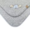 Couverture de berceau en laine / couverture pour bébé – Thumbled Woolskins gris