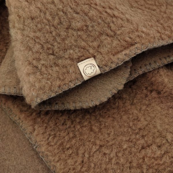 Woolen Crib Blanket / Baby Blanket – Thumbled Woolskins camel
