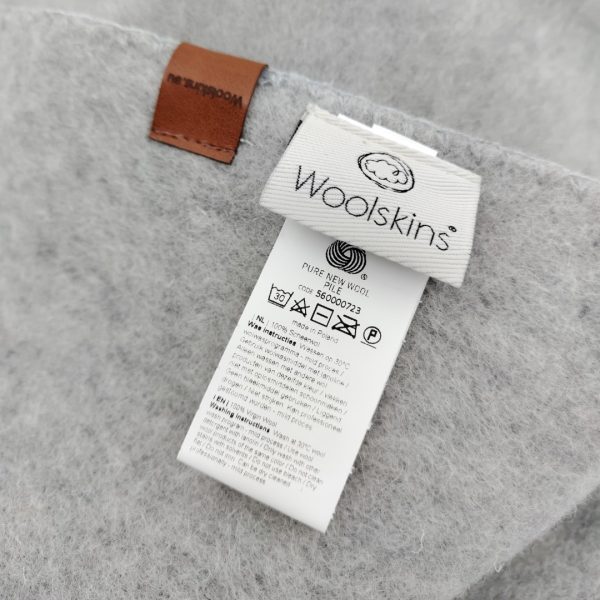 Couverture de berceau en laine bébé Woolskins feutré beige