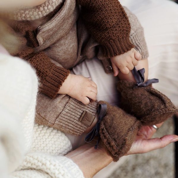 Chaussures de bébé en laine, pantoufles pour bébé
