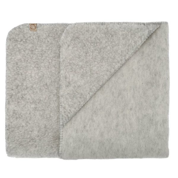 Woolen hooded blanket wrap blanket for Baby Woolskins gray