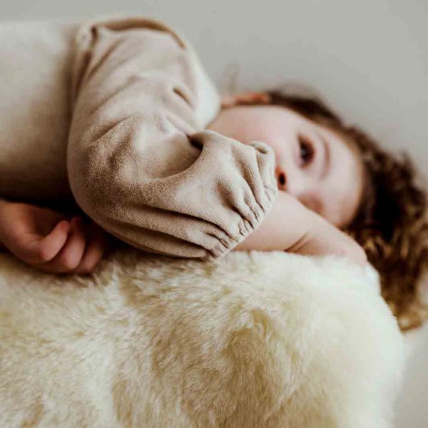 Pelli di lana di pecora per bambino