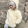 Woolen Baby Coat A Basic Brand Woolskins ecru