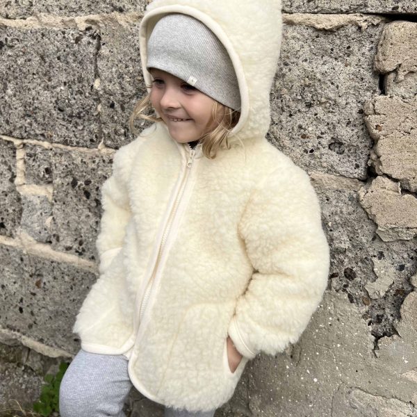 Wollen Babyjas A Basic Brand Woolskins ecru