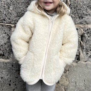 Cappotto in lana per bambini A Basic Brand Woolskin ecru