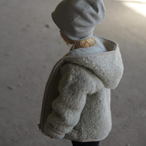 Woolen Baby Coat A Basic Brand Woolskins gray