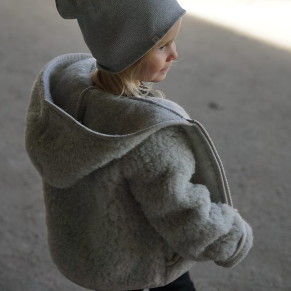 Manteau bébé en laine A Basic Brand Woolskins gris