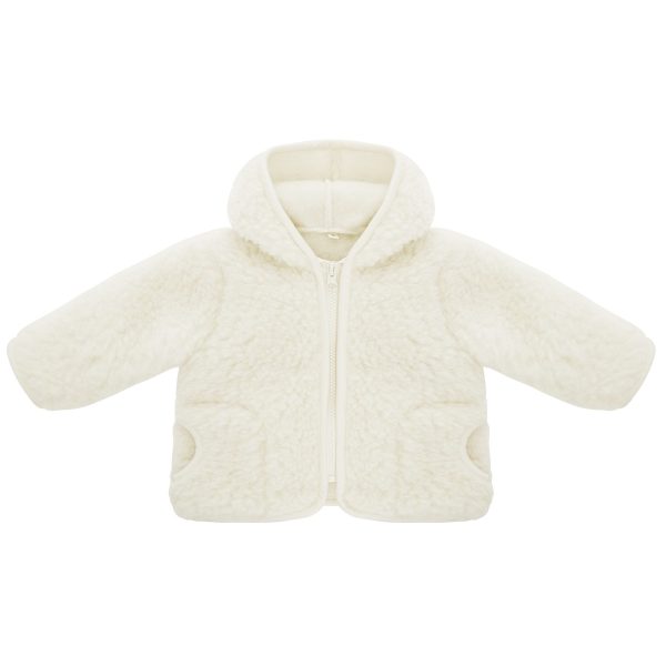 Manteau bébé en laine A Basic Brand Woolskins écru