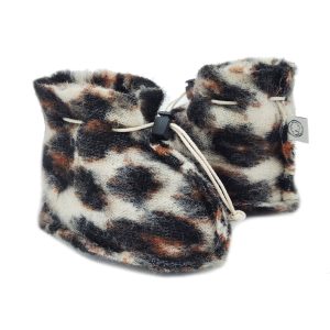 Babyschuhe aus Wolle Woolskins mit Panthermuster