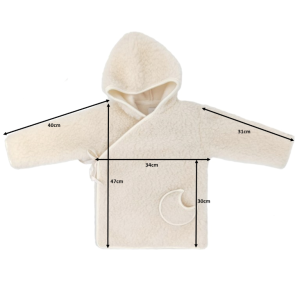 Wollen babyjasje Woolskins kimonojas wol