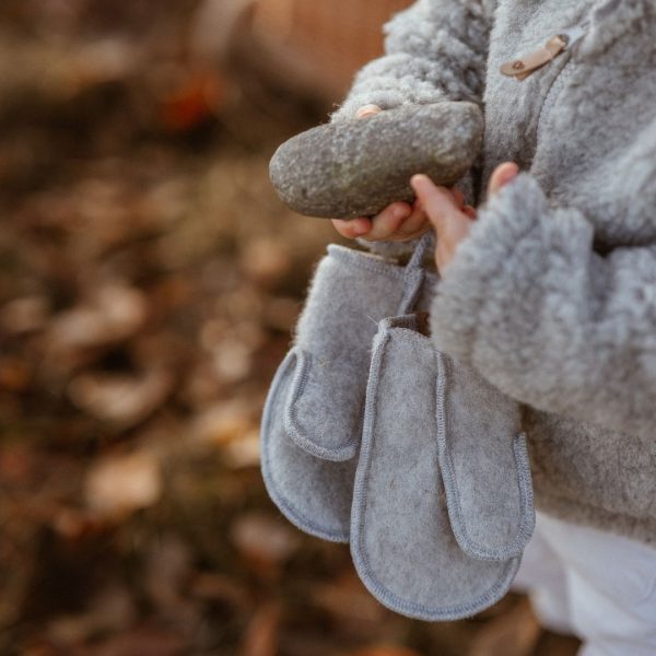 Wollen baby handschoen Woolskins zaffiro