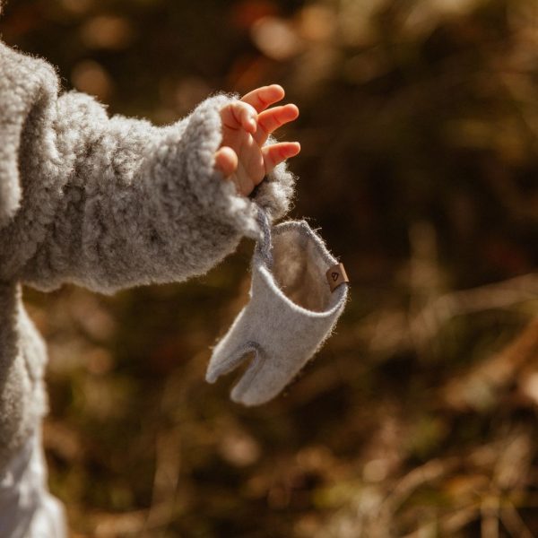 Wollen baby handschoen Woolskins zaffiro