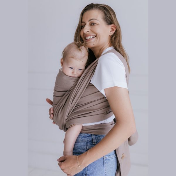 Multifunctionele Draagdoek voor baby - Zaffiro 'Be Close'| Katoen Hazelnoot