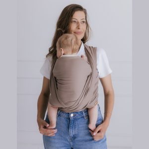 Multifunctionele Draagdoek voor baby - Zaffiro 'Be Close'| Katoen Hazelnoot