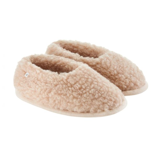 A Basic Brand - Wollen Sloffen Dames - 100% Scheerwol | beige