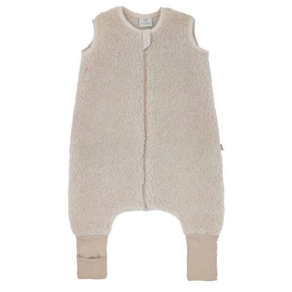 Woolskins wollen babyslaapzak van 100% Europese wol met pijpjes en omslagboorden, ideaal voor baby’s en peuters, temperatuurregulerend en hypoallergeen