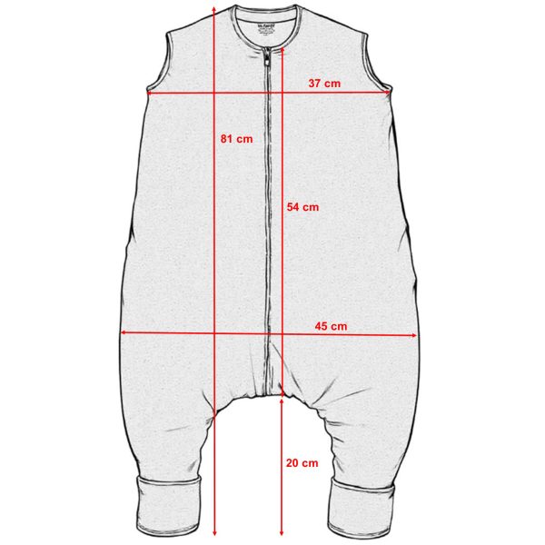 Wollen slaapzak baby en peuter Woolskins wollen babyslaapzak van 100% Europese wol met pijpjes en omslagboorden, ideaal voor baby’s en peuters, temperatuurregulerend en hypoallergeen