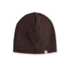A basic Brand rib beanie Brown - Woolskins