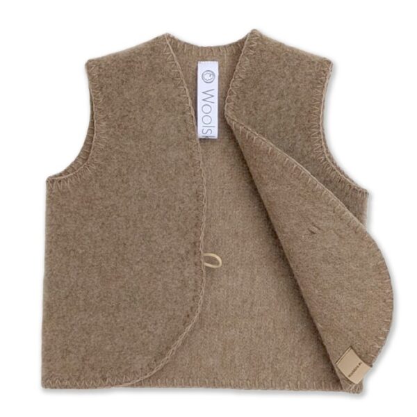 Wollen Bodywarmer Baby en kind Woolskins bruin