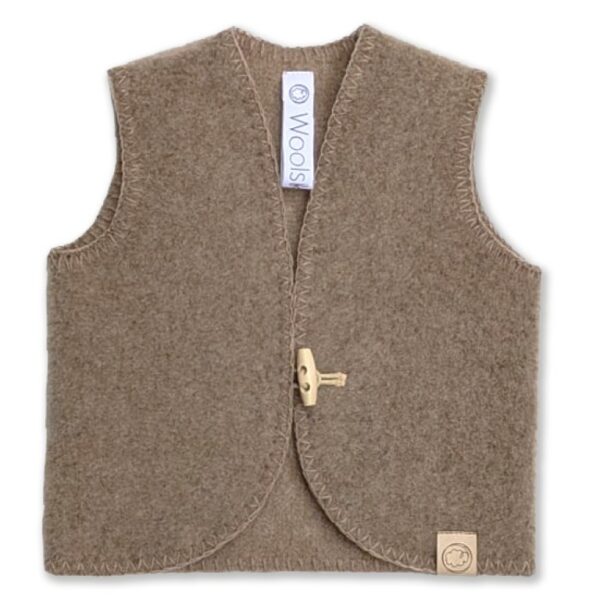 Wollen Bodywarmer Baby en kind Woolskins bruin